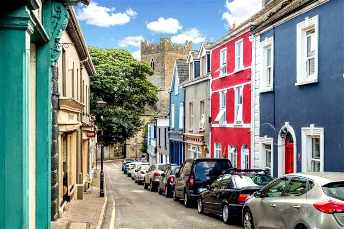 Colourful terraced houses on Church Street, Killaloe
